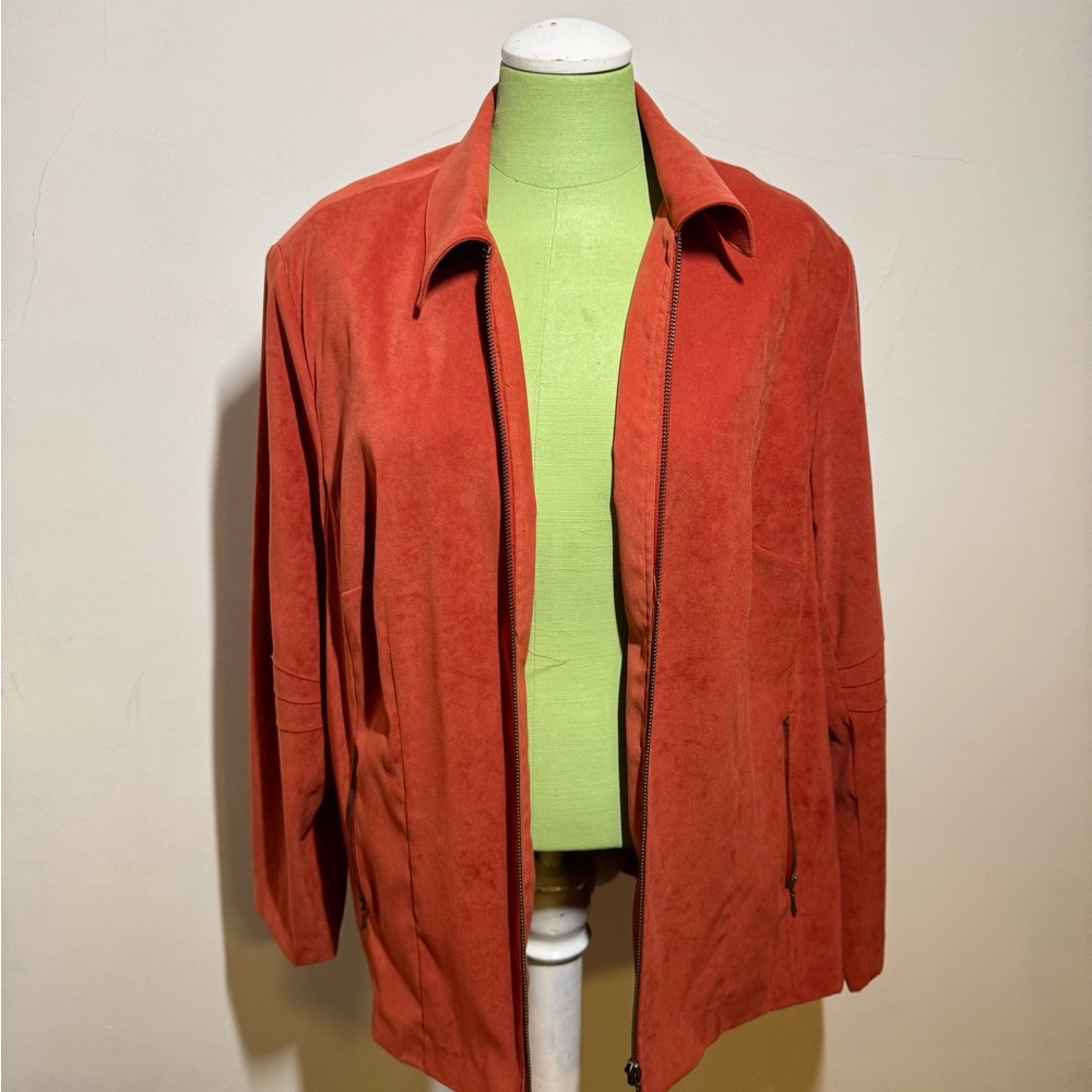 Rust Orange Suede Jacket